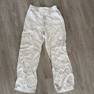 Hollister linen blend ultra high rise baggy pants S